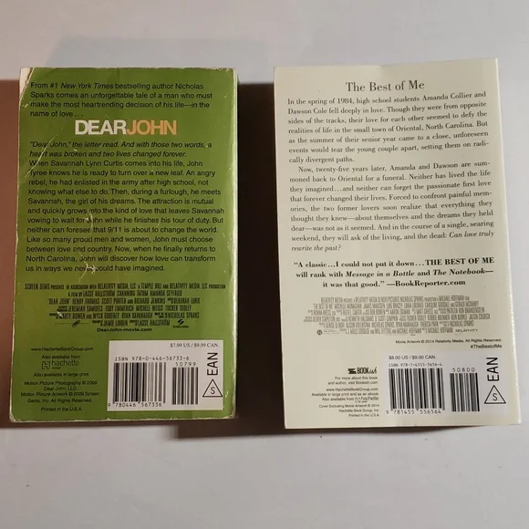 Bundle 5 Paperback Books Author Nicholas Sparks - Picture 3 of 12